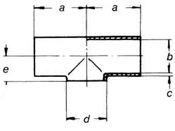 Тройник нержавеющие равнопроходной короткий DIN 11851 AISI 304, AISI 316. Размеры
