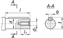 Мотор-редуктор червячный МЧ одноступенчатый. Присоединительные размеры цилиндрических валов