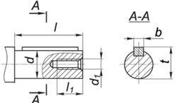 Мотор-редуктор червячный МЧ2 двухступенчатый. Присоединительные размеры цилиндрического тихоходного (выходного) вала