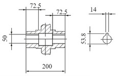 Червячный мотор-редуктор NMRV-150 без выходного вала. Присоединительные размеры