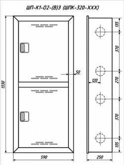 Шкаф пожарный ШП-К1-О2(В)ЗК (ШПК-320 ВЗК). Размеры и состав