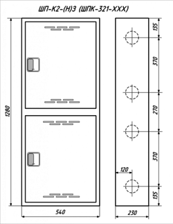 Шкаф пожарный ШП-К2(Н)ЗБ (ШПК-321 НЗБ). Размеры и состав