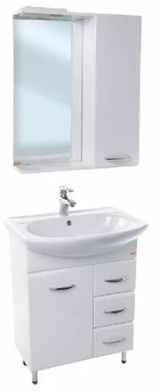 Мебель для ванной комнаты Sanita Лагуна (зеркало-шкаф + тумба под раковину), белая