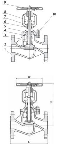 Вентиль (клапан) запорный Гранвент KV45. Устройство и размеры