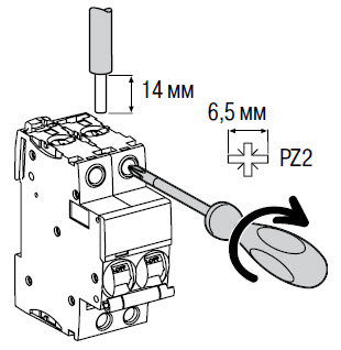 Автоматический выключатель модульный Acti 9 IC60N. Присоединение