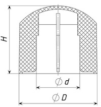 Зонт канализационный/вентиляционный пластиковый D100 и D50. Размеры