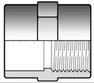 Муфта комбинированная ПВХ - холодная сварка (клеевое соединение) / внутренная резьба