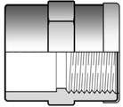 Муфта комбинированная ПВХ - холодная сварка (клеевое соединение) / внутренная резьба, c усиливающим кольцом