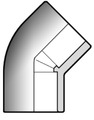 Отвод 45° муфтовые окончания для холодной сварки (клеевые соединения)