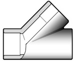Тройник 45° муфтовые окончания для холодной сварки (клеевое соединение)