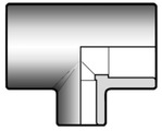 Тройник 90° редукционный муфтовые окончания для холодной сварки (клеевое соединение)