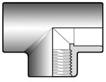 Тройник 90° с внутренней резьбой, под холодную сварку (клеевое соединение / резьба)