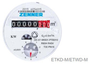 Счетчик Zenner ETKD-M / ETWD-M с 8-ми роликовым счетным механизмом
