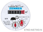 Счетчик Zenner ETKD-N / ETWD-N с 7-ми роликовым счетным механизмом