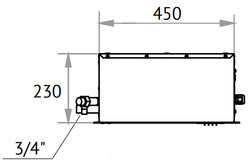 Воздушно-тепловая завеса Тепломаш серии 300 потолочная. Размеры профиля