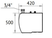 Воздушно-тепловая завеса Тепломаш серии 500 Комфорт. Размеры профиля