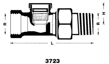 Клапан ручной ГЕРЦ-RL-1 3723-4x проходной. Размеры