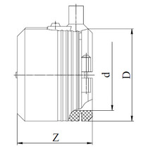 Заглушка ПЭ Georg Fischer с закладными нагревателямии со встроенными фиксаторами, электросварная. Размеры