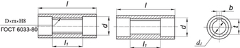 Мотор-редуктор червячный МЧ одноступенчатый. Присоединительные размеры полых валов
