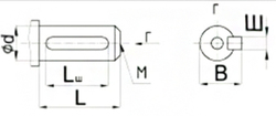 Редуктор червячный Ч одноступенчатый. Присоединительные размеры цилиндрического конца входного (быстроходного) вала