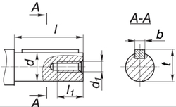 Редуктор червячныq двухступенчатыq типа Ч2-40. Присоединительные размеры цилиндрического тихоходного (выходного) вала редукторов