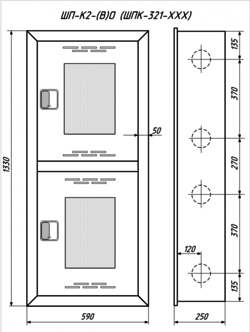 Шкаф пожарный ШП-К2(В)ОБ (ШПК-321 ВОБ). Размеры и состав