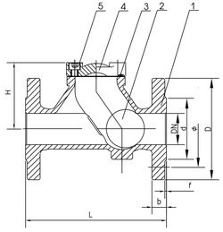 Клапан обратный АДЛ Гранлок серии RD12. Устройство и размеры