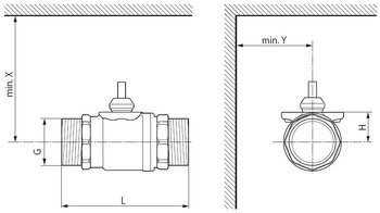 Двухходовой зональный регулирующий шаровой кран (клапан) BELIMO C4..Q- Размеры