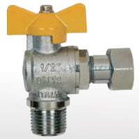 Кран шаровой ITAP ART 062 для газа угловой с накидной гайкой
