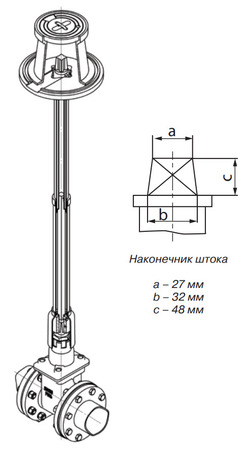 Телескопическое удлинение штока к задвижкам «Гранар» серий KR11/ KR14